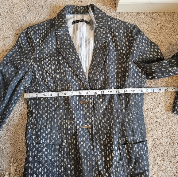 Peruvian Connection NWT Classic Kamala 100% Linen Blazer Size 4 - Picture 9 of 9